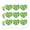 Clear, variant on Citrus Lemon Lime Orange Slices Pattern Heart Shaped Planner Calendar Scrapbook Craft Stickers