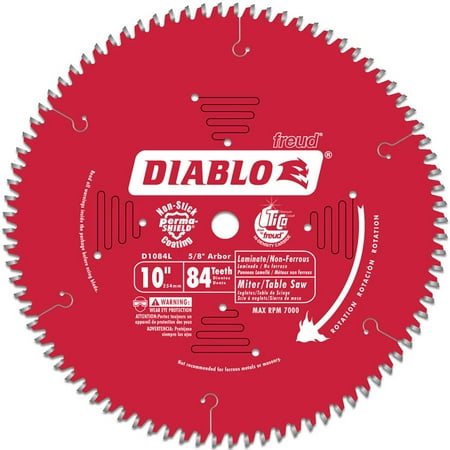 Diablo D1084L 10-Inch 84T Laminate Chop/Slide Miter And Table Saw Blade