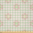 thumbnail image 2 of Ambesonne Floral Fabric by the Yard Microfiber, Honey Comb Hexagon Print, 1 Yard, Pale Eggshell Blush, 2 of 2