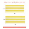 thumbnail image 6 of Yellow Striped Yoga Towel for Hot Yoga Non Slip, Modern Simple Monochrome Geometric White Yoga Mat Towel Absorbent Yoga Sweat Towels Microfiber Hot Yoga Blanket for Bikram Pilates 26"x70", 6 of 7