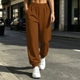 thumbnail image 2 of Levmjia Women's Solid Color Jogger Pants High Waisted Drawstring Elastic Waist Casual Sweatpants with Pockets Tapered Cuffed Lounge Pants, 2 of 8