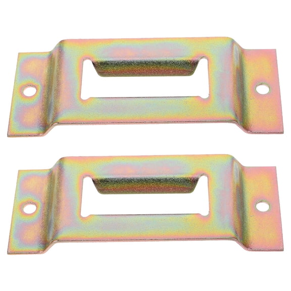 NICERIO 2-Pack Heavy Duty Golden E Track Tie Down Anchors for Trucks and Trailers Galvanized Iron Fastening System