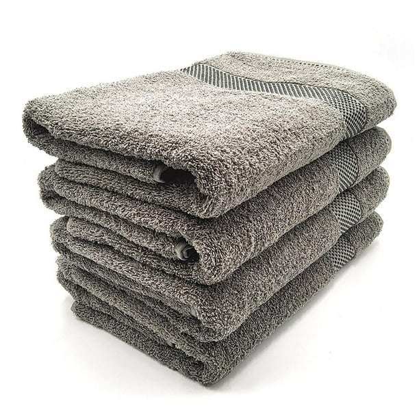 Toalla Medio Baño Cottonella Set 4 piezas Arezzo Color Gris