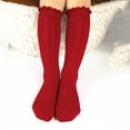 thumbnail image 4 of StSilkitty Girl's Knee High Socks Ruffle Solid Color Breathable Dress Socks Lightweight Soft School Uniform Socks, 4 of 5