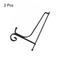 thumbnail image 3 of Unique Bargains 2Pack 6 Inch Plate Stands for Display Iron Folding Easel Plate Holders, Black, 3 of 5