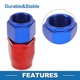 thumbnail image 4 of Adaptador de manguera reductor de campana para hombre Unique Bargains TF-1001-AN8 0° Conector de línea de combustible de aluminio con O-ring rojo, azul, 4 of 6