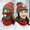 Brick red, variant on Viworld 3Pcs/Set Women Winter Knitted Hat with Scarf and Mask Cover Set Pompom Beanie Warm Scarf Anti Haze Full Face Cover Brick red