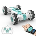 thumbnail image 4 of 4WD Watch Gesture Sensor 2.4GHz RC Stunt Car Toys with Battery (Green), 4 of 8