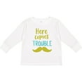 thumbnail image 3 of Inktastic Here Comes Trouble, Mustache, Moustache Boys or Girls Long Sleeve Toddler T-Shirt, 3 of 5
