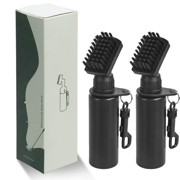 2-piece professional golf club cleaning brush set with squeeze water bottle, 7.5 inches (excluding water), can hold 4 ounces of water, a must-have golf accessory for men, and the best golf gift for m