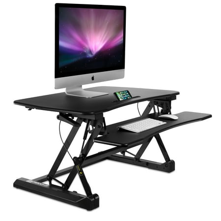 Mount-It! Height Adjustable Standing Desk Workstation, 35 Inch Tabletop (Best Standing Desk Converter)