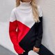 thumbnail image 2 of Gibobby Suéter para mujer, Suéter de punto de invierno para mujer, 2023, cuello alto, suéter de invierno para otoño, suéter de manga larga(Rojo,CH), 2 of 5
