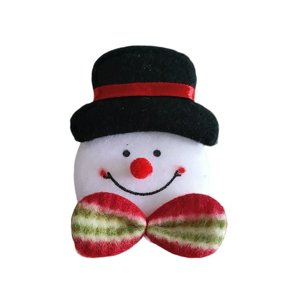 Felt Snowman Head with Black Top Hat - Christmas Decoration