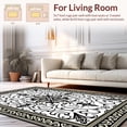 thumbnail image 2 of ODIKA 5'x7' Machine Washable Non-Slip Area Rug, Wavy Abstract Distressed Vintage Medallion High Traffic Rug, Multi, 493092, 2 of 7
