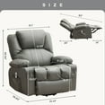 thumbnail image 3 of JONPONY Power Lift Recliner Chair Recliners for Elderly with Heat and Massage Recliner Chair for Living Room with Infinite Position and Side Pocket,USB Charge Port,Grey, 3 of 13