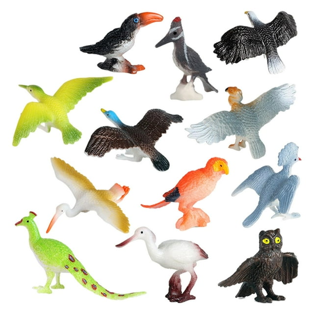 Figuras de acción de modelos animales, adornos, decoración del hogar, recuerdos de fiesta, material didáctico, regalos. Pájaro
