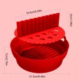 thumbnail image 2 of Ygjytge Forro Silicona para Freidora Aire 8 Pulgadas Alfombrilla Plegable para Hornear en Microondas Herramienta (rojo), 2 of 9
