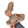 thumbnail image 3 of HTHLVMD Chaussures d'Été Bohèmes Légères, Sandales à Enfiler Compensées en Liège Décorées de Rivets pour Femmes, Sandales Compensées en Liège et Sandales à Plateforme, Sandales Orthopédiques Compensées Confortables pour Femmes à Plateforme d'Été en Liège, Kaki 7.5, 3 of 7