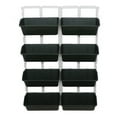 thumbnail image 3 of 8 Pockets Vertical Wall Hanging Garden Planter Flower Pots Flower Beds Vertical Grow Vegetable Flowers Black 26.3x7.3x41.7", 3 of 12