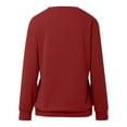 thumbnail image 3 of XINXIAOO Women Sweatshirts Womens Long Sleeve Sweatshirt Women Pullover Sweatshirt Red Cute Crewnecks for Women Womens Winter Clothes College Wear, 3 of 4