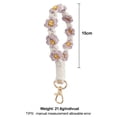 thumbnail image 2 of 2pcs Flower Chrysanthemum wrist strap Small Daisy key ring Hand woven key ring, 2 of 5