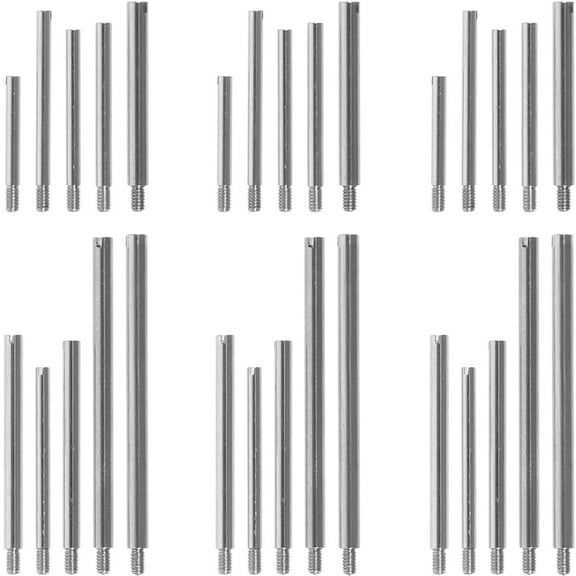 Houderco Watch Band Screws 50Pcs Metal Silver Square Professional Watch Repair Kit 3.34X2.55X0.59in