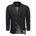 thumbnail image 3 of Fgnfyis Mens Blazer Mens Fashion Camouflage Pocket Cardigan Suit Button Sweater Jacket for Casual and Smart Wear Mens Jackets Black XXXL, 3 of 4