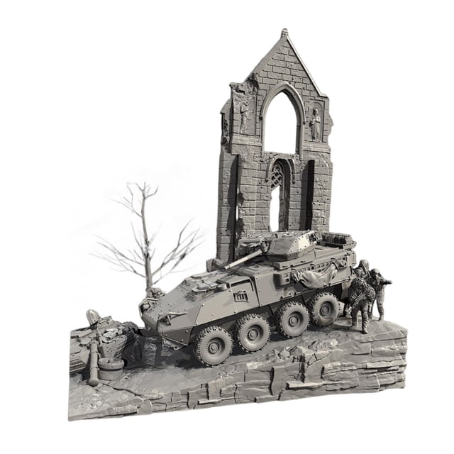Maqueta a Escala 1/72 de Una Casa en Ruinas, Adorno, Fondo, Paisajismo, Maqueta Arquitectónica para Maquetas de Trenes, Estaciones de Tren Y Proyectos