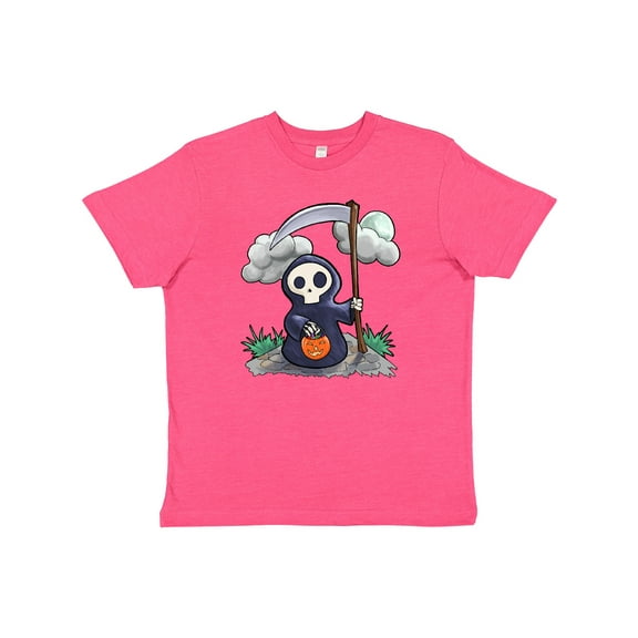 Inktastic Halloween Trick or Treating Cute Grim Reaper Youth T-Shirt