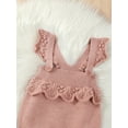 thumbnail image 4 of Bagilaanoe Newborn Baby Girl Knit Rompers Sleeveless Bodysuits 3M 6M 9M 12M Infant Ribbed One Piece Jumpsuit, 4 of 9