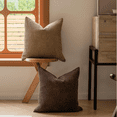 thumbnail image 7 of Set of 4 Neutral Couch Throw Pillow Covers, Brown Decorative Farmhouse Boho Throw Pillows for Living Room, Couch, Bed, Sofa Soft Corduroy Accent Home Decor ( No Pillow 20x20 Inch), 7 of 7
