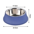 thumbnail image 2 of Comedero para mascotas de acero inoxidable desmontable con columna romana y antivuelco., 2 of 5