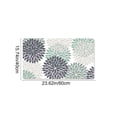 thumbnail image 3 of Ke1Clo Absorbent Non-Slip Bathroom Rug, 40x60cm Plastic Floral Floor Mat for Shower Room, Quick-Drying Bath Mat with Dirt-Trapping Design for Entrance Kitchen, Mint Green, 3 of 6