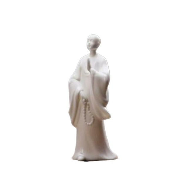 7" Dehua White Porcelain Ceramics Buddhism Buddhist Little Monk Figurine Statue
