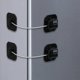 thumbnail image 1 of 2 Pcs Fridge Lock with Code, Child Fridge Safety with Adhesive, Child Combination Locks for Cupboards Cabinets Refrigerators Freezers, 1 of 5