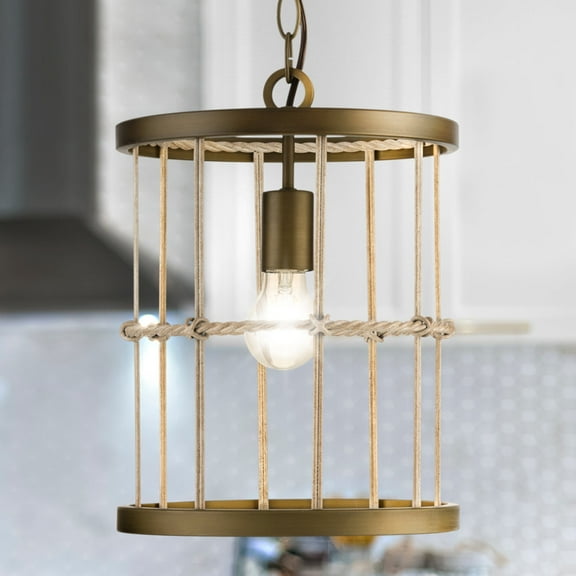 Luxury Transitional Pendant, Aged Brass, UHP4692