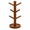 Large size - 6 hooks, variant on Bamboo Countertop Mug Tree, Desktop Cup Holder Stand with Round Base, 4 or 6 Hooks for Coffee Mugs, Tea Cups, Keys and Jewelry