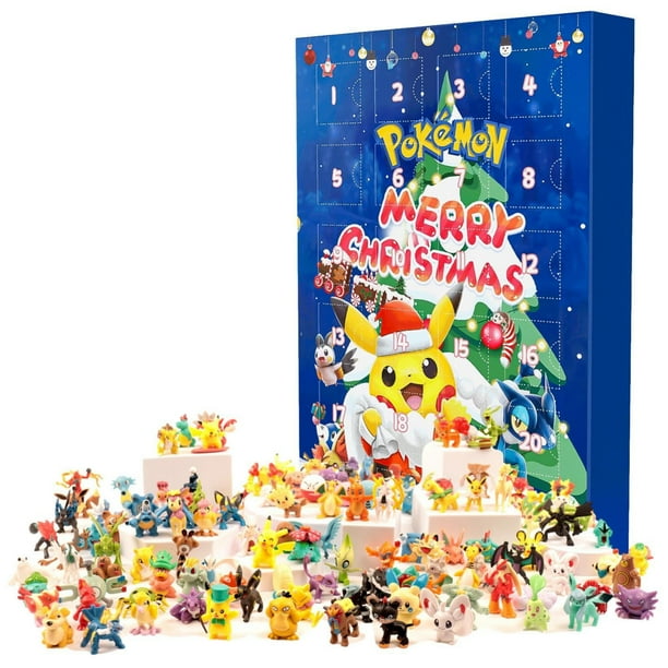 poke 2024 Holiday Advent Calendar Playset for Kids 24 Piece Christmas