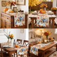 thumbnail image 4 of Fall Pumpkin Squirrel Table Runner - 60 Inch Long Thanksgiving Birds Maple Leaf Branch Cotton and Linen Blended Dress Scarves Farmhouse Table Runner for Kitchen Dining, Coffee Table, 13" x 60", 4 of 8