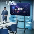 thumbnail image 6 of ONKRON Portable TV Stand for 50”-100” TVs up to 265 lbs Adjustable Room TV Stand max VESA 1000x600, 6 of 9