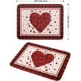 thumbnail image 2 of Love Heart Dish Drying Mat 18x24 inch Valentines Day Red Rose Flowers Dish Drainer Mats Red Black Buffalo Plaids Absorbent Dish Drying Pad for Kitchen Countertop Wedding Large Decor, 2 of 3