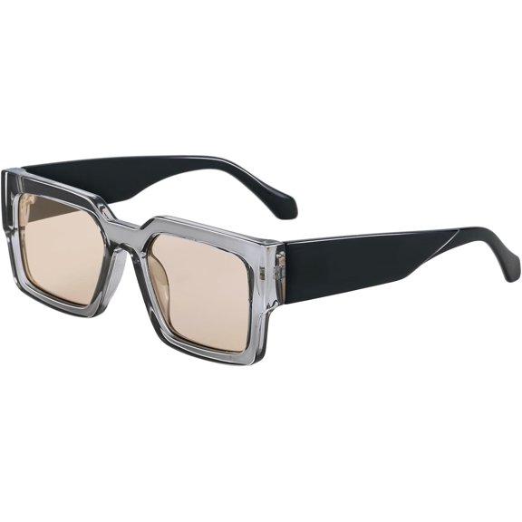Rectangular Thick Frame Sunglasses Men Women Fashion Trend Square Black Frames 80s 90s Retro Eyeglasses
