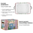 thumbnail image 2 of Yayeee Canvas Storage Basket with Handles for Shelves Fabric Bins Closet Organizer, Pink Seaside Boat, 2 of 8