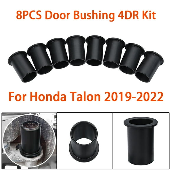 ALLTIMES 8PCS Door Bushing 4DR Kit Door Rattle Fix for Honda Talon 2019-2022, Black CNC & 6061 POM