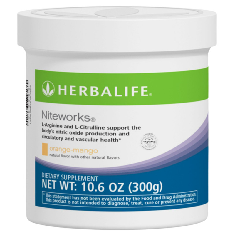 HERBA LIFE NRG Tea Select Passionfruit Hibiscus 30 Packets with Niteworks Orange Mango Flavor 10.6 oz