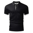 thumbnail image 3 of Sngxgn Men's Short Sleeve Polo T-Shirt(Black,XL), 3 of 3