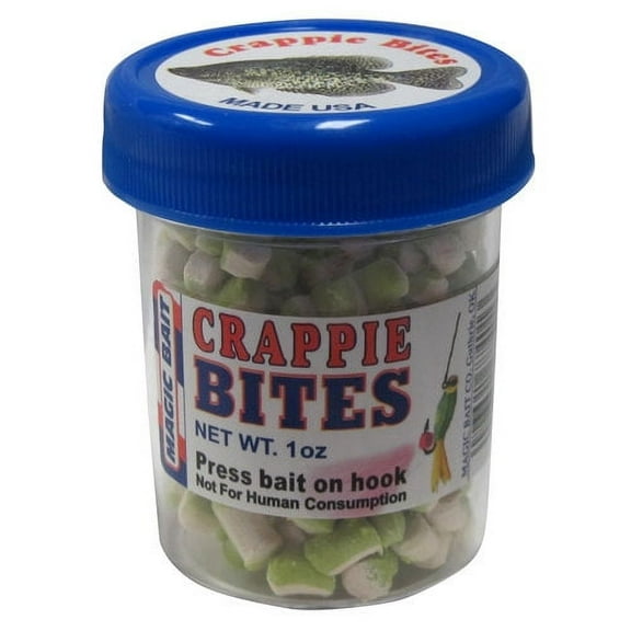 Magic Bait Crappie Bites Fishing Catfish Bait, Chrt/White, 1 oz