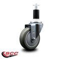 thumbnail image 2 of 4 Inch Gray Poly Wheel Swivel 1-3/8 Inch Expanding Stem Caster SCC, 2 of 2