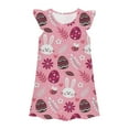 thumbnail image 1 of MIASHUI Robe de Princesse pour Filles, Chemises de Nuit pour Enfants, Manches à Volants, Pyjama, Rose Vif, 9-10 Ans, 1 of 2