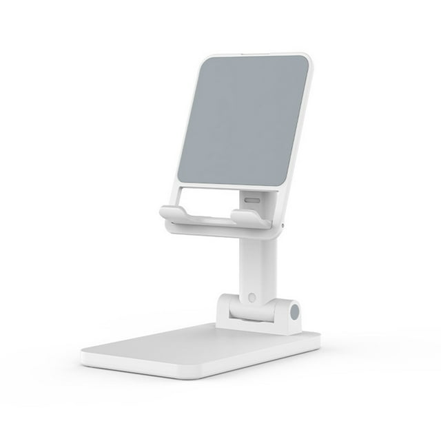 stanreset Phone Holder Foldable Height Adjustable Cradle Household Tablet Stand Lazy Mount Watching TV Smartphone Bracket White Type1 NO1
